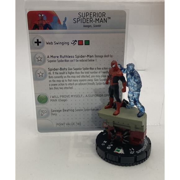 Marvel Heroclix SUPERIOR SPIDER-MAN #60 Deadpool 2014 Set - Chase w/ Card - Picture 1 of 10